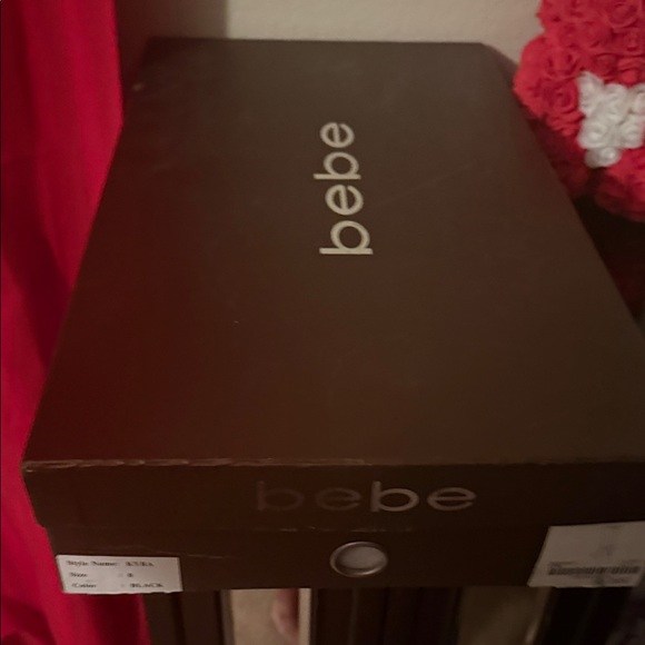 Bebe Glossy Black Heeled Boots size 8 - Picture 11 of 14